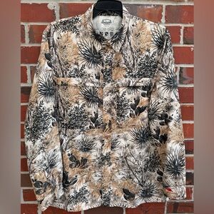 GAMEGUARD EXPLORER Microfiber Desert CAMO PRINT LONG SLEEVE XL FISHING SHIRT T2